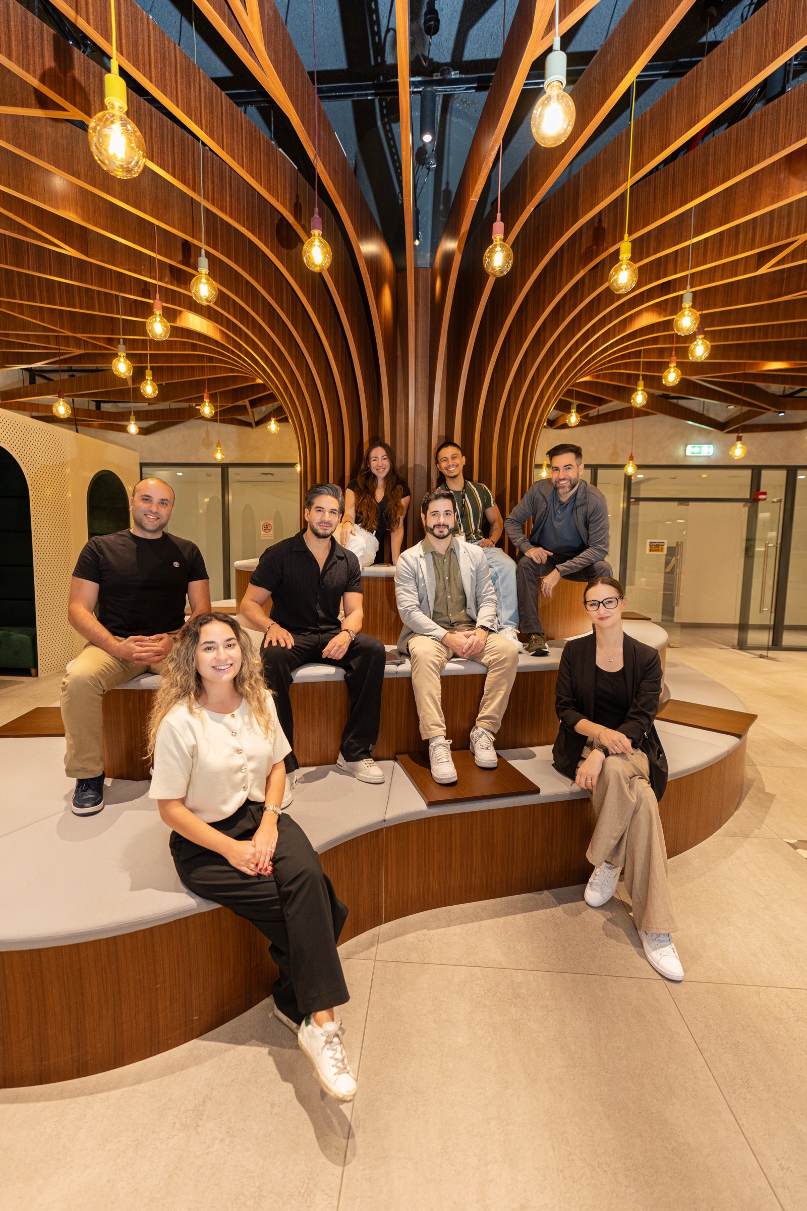 The YallaPlay team together in the office